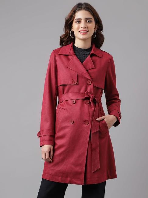 latin quarters maroon coat