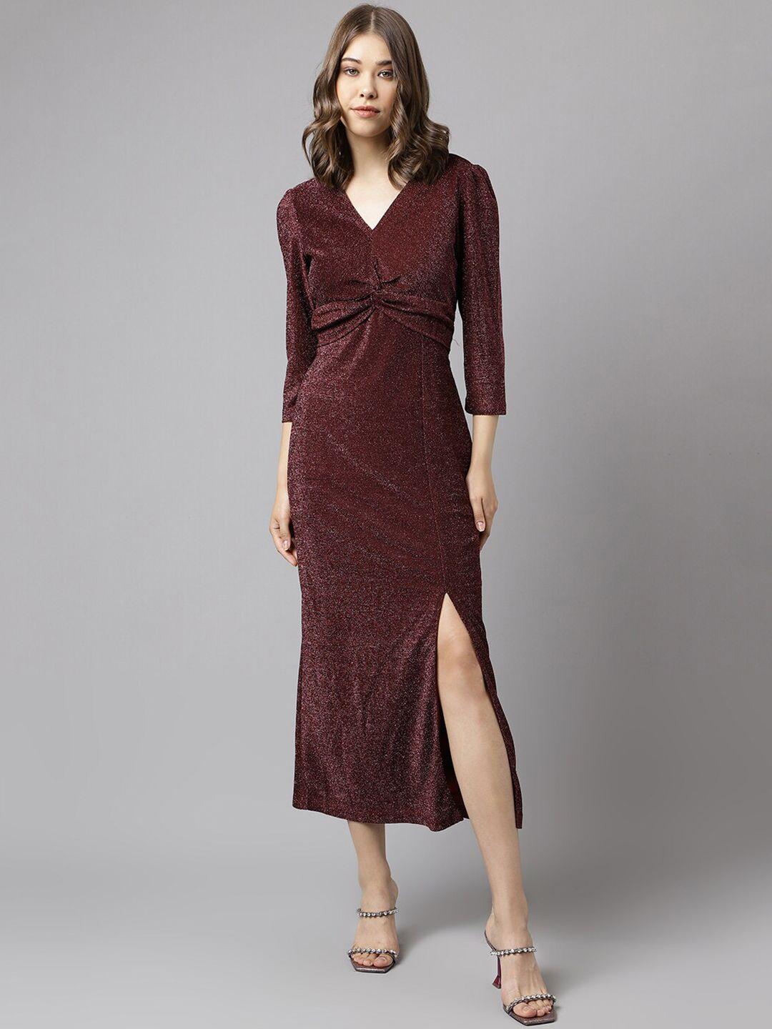 latin quarters maroon maxi dress