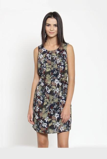 latin quarters navy floral print above knee dress