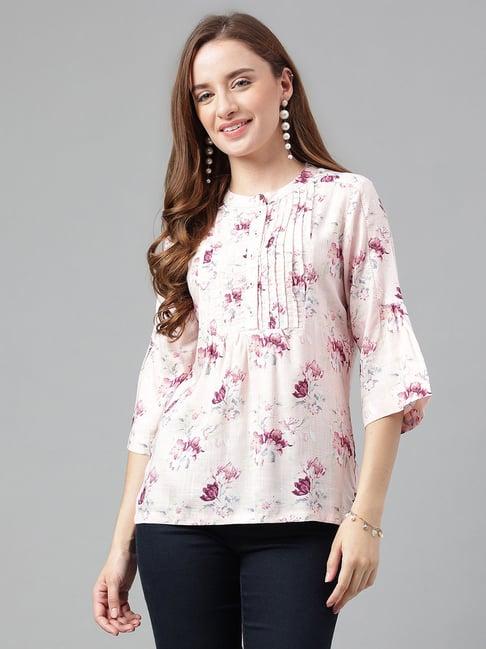 latin quarters pink floral print top