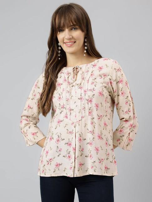 latin quarters pink floral print top