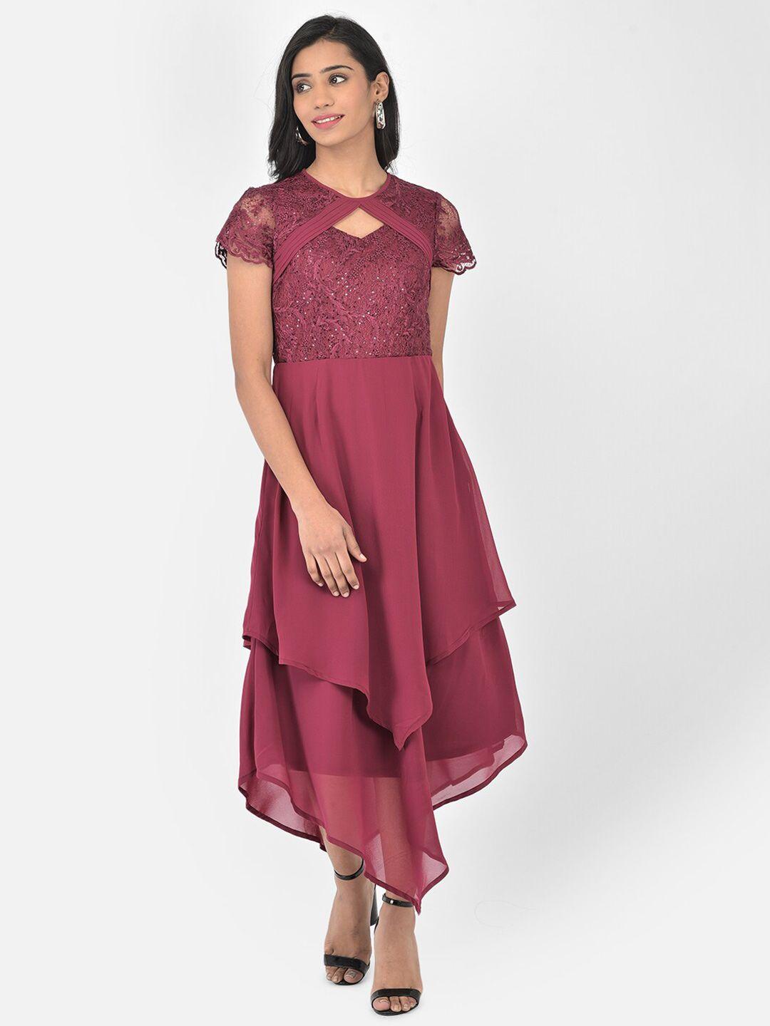 latin quarters pink keyhole neck maxi dress