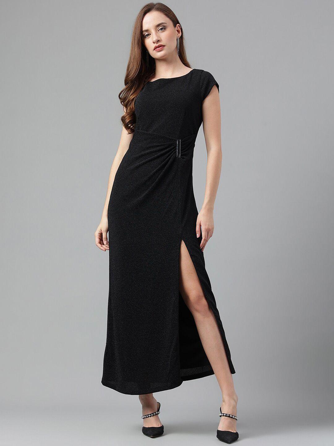 latin quarters round neck sheath maxi dress