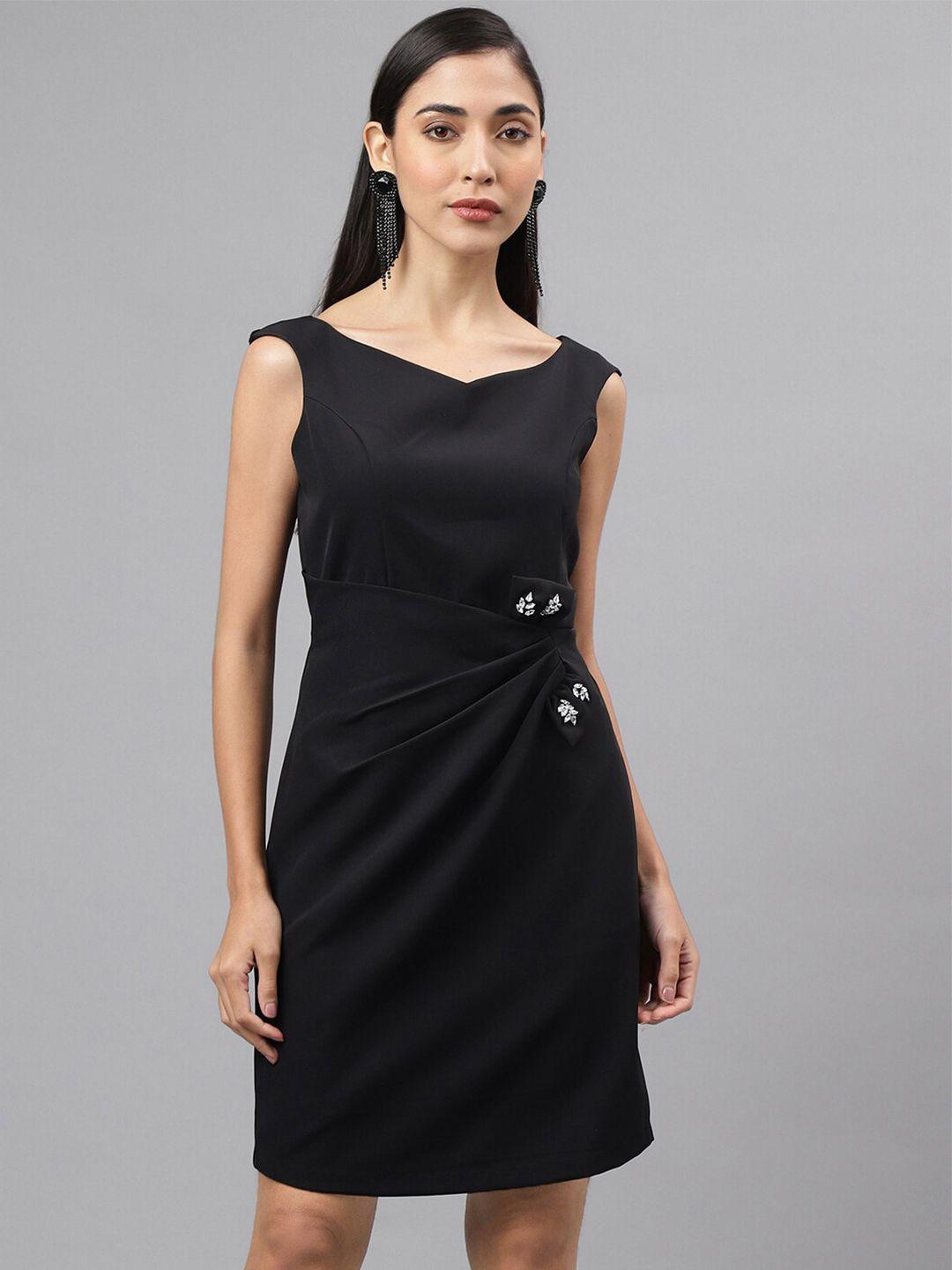 latin quarters v-neck sleeveless sheath dress