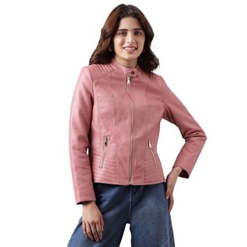 latin quarters women's pink solid straight jacket_l