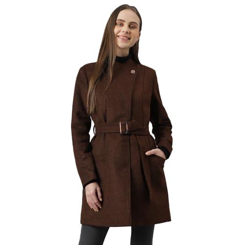 latin quarters women's rust solid over coat | winter wear coat for girls_xs