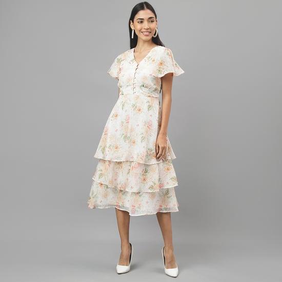 latin quarters women floral print a-line dress