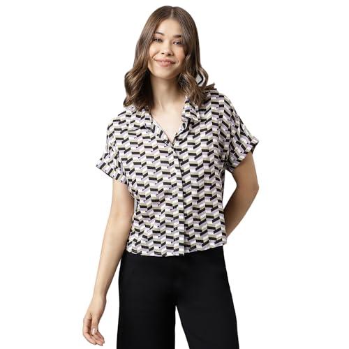 latin quarters women lilaccolor printed short sleeve top