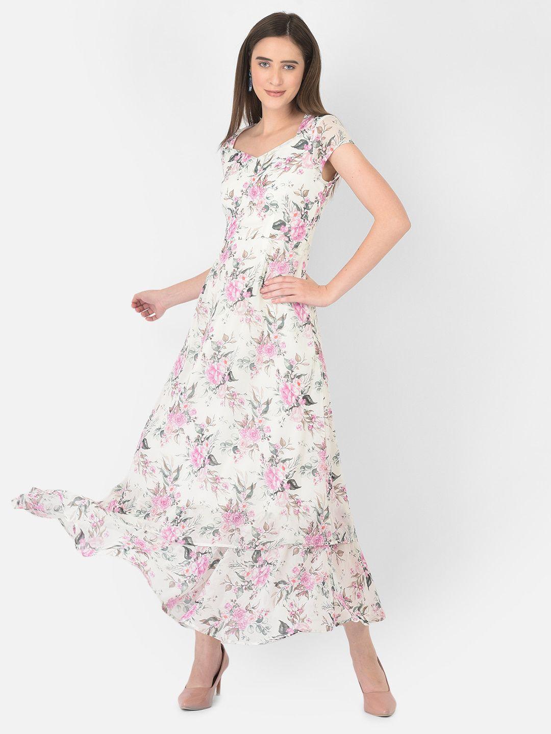 latin quarters women pink floral maxi dress