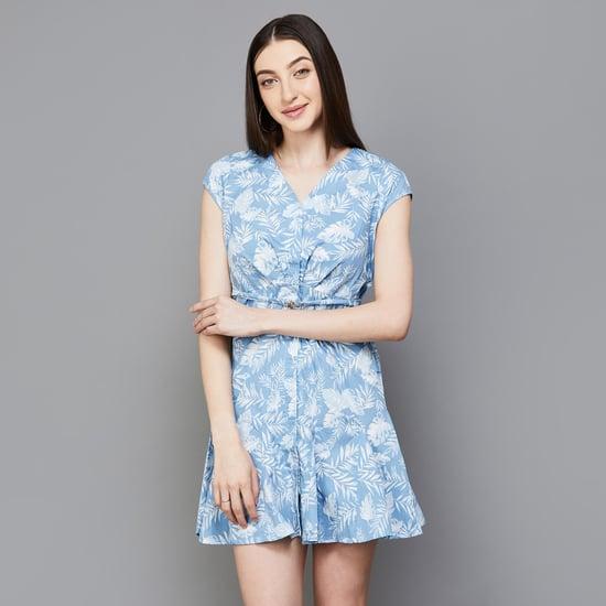 latin quarters women printed a-line dress