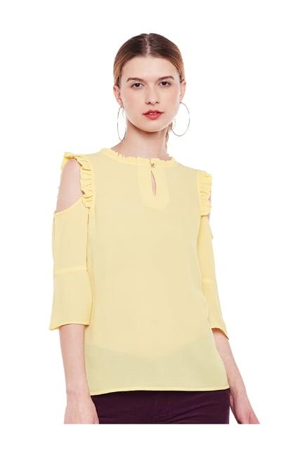 latin quarters yellow round neck top