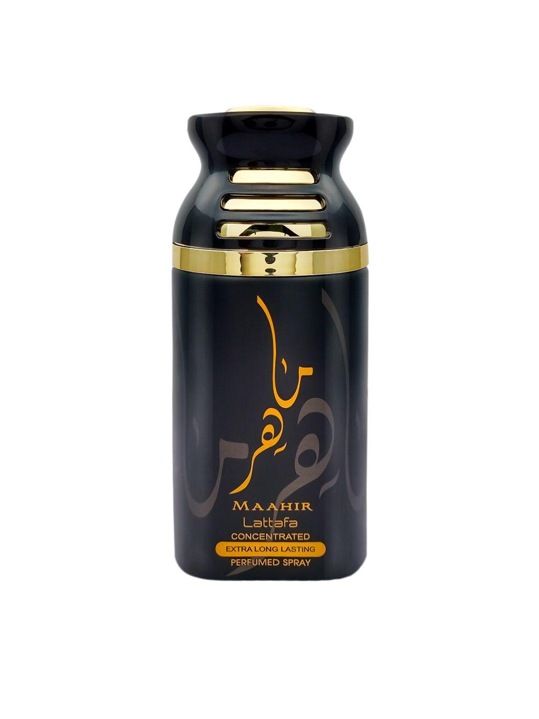 lattafa maahir gold concentrated extra long lasting perfumed body spray 250ml
