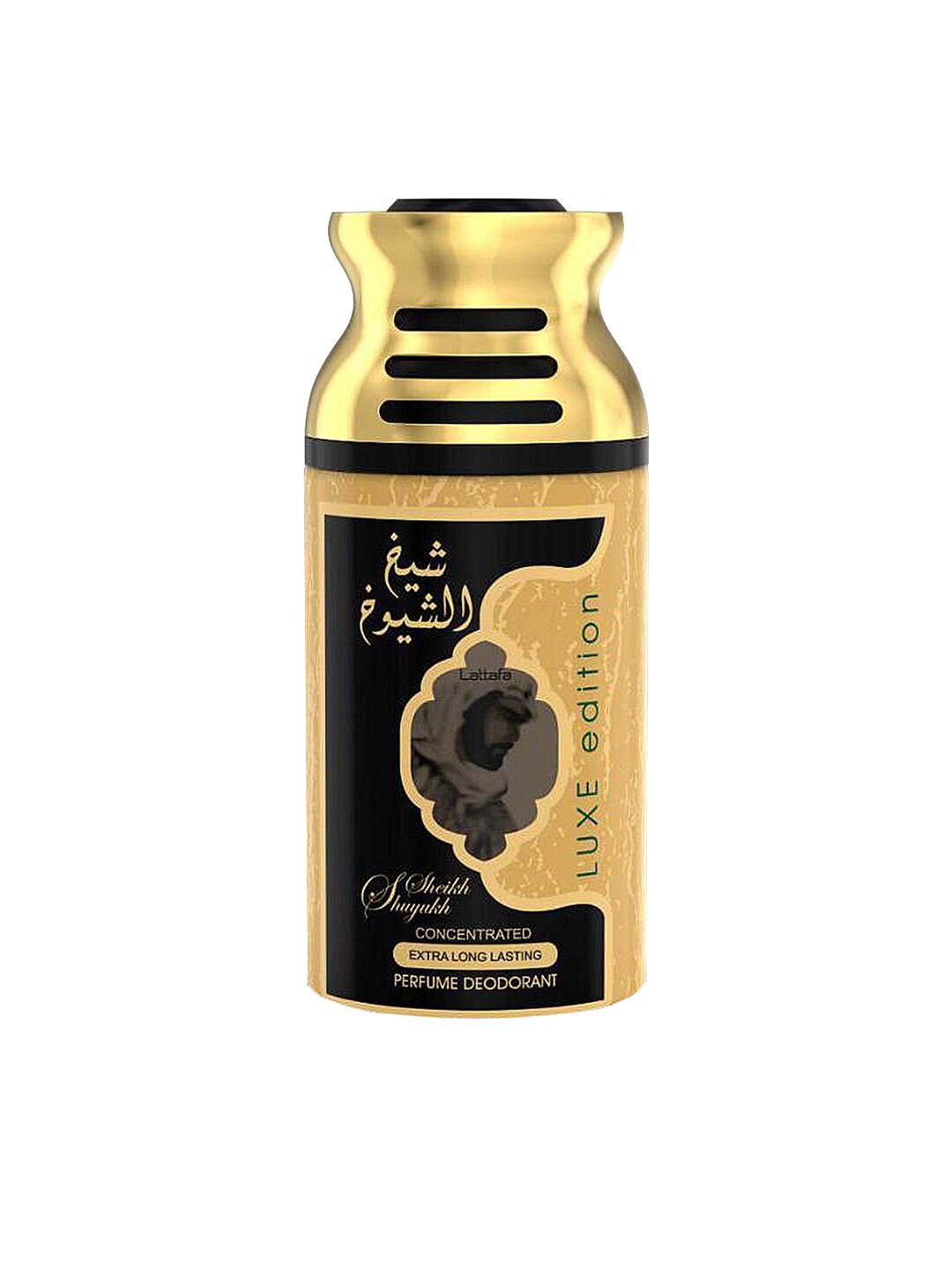 lattafa sheikh al shuyukh luxe edition long lasting perfumed deodorant spray - 250 ml