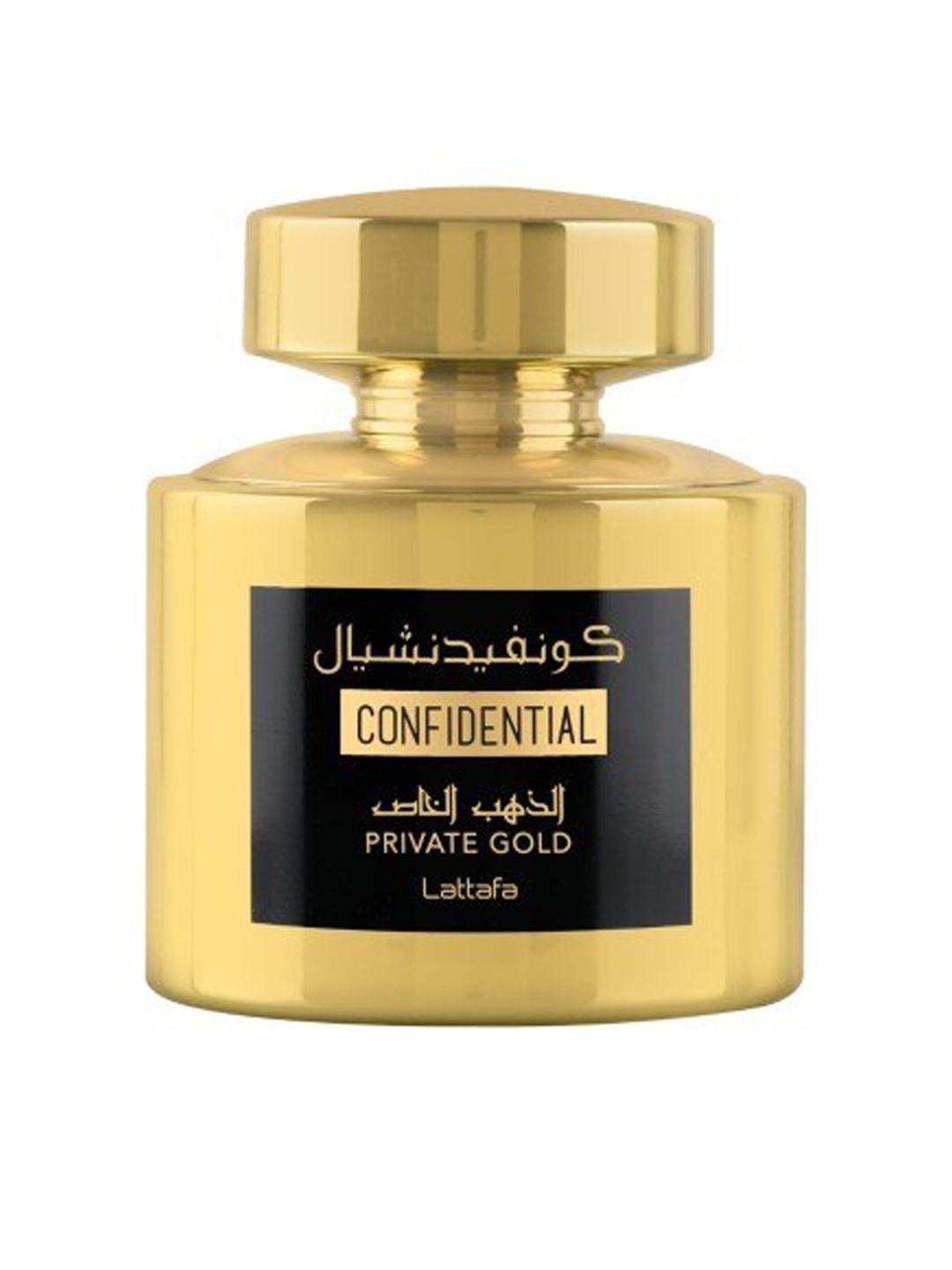 lattafa confidential private gold eau de parfum natural spray - 100 ml