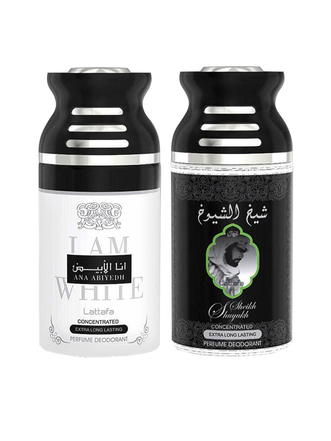 lattafa pack of 2 ana abhiyedh perfumed deodorant bodyspray, 250ml