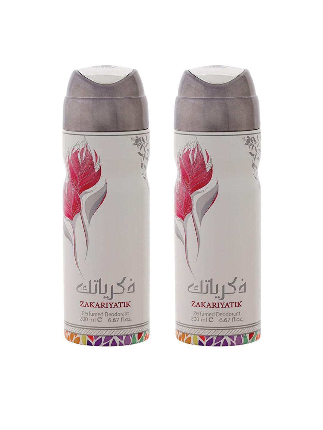 lattafa women set of 2 zakaryati perfumed deodorants 200ml