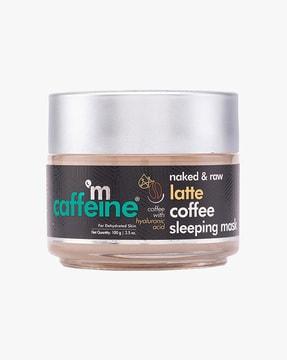 latte coffee sleeping face mask