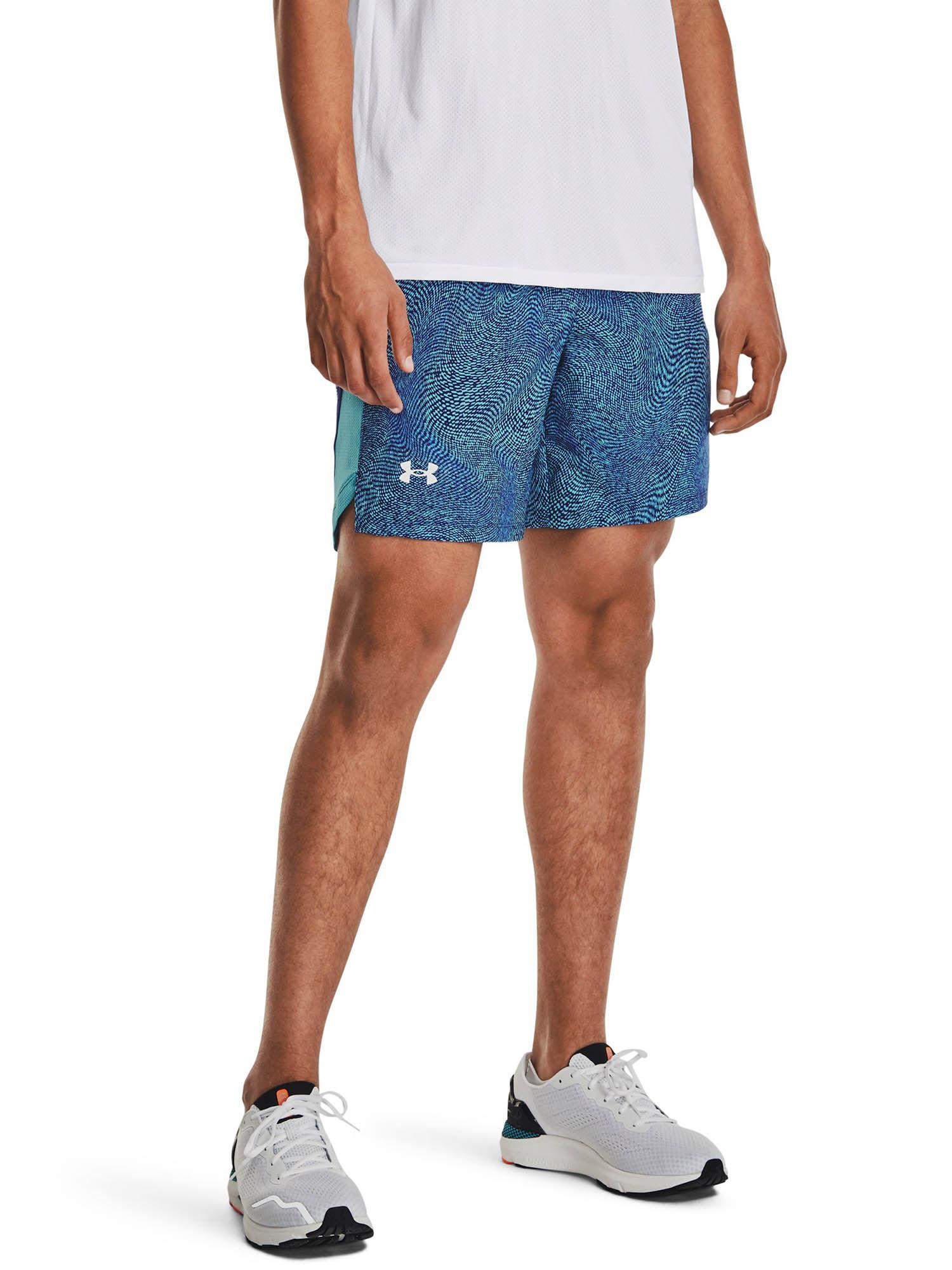 launch printed shorts-blue