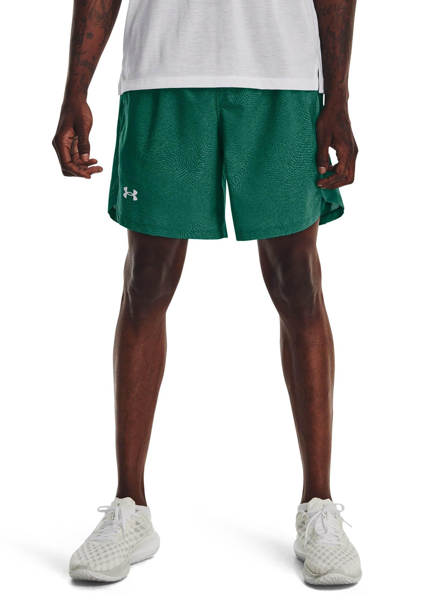 launch printed shorts-green