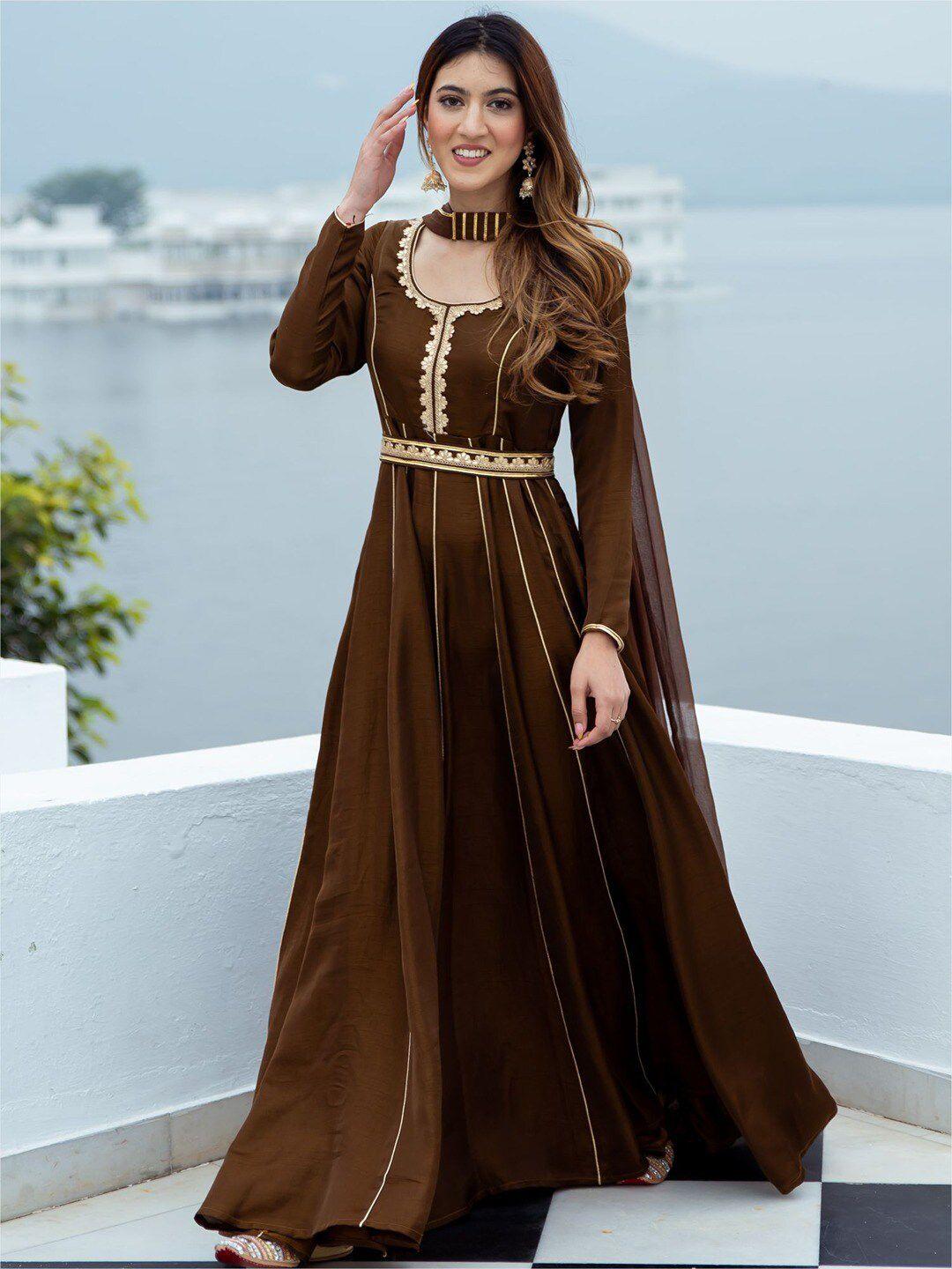 lavanya the label brown maxi maxi dress