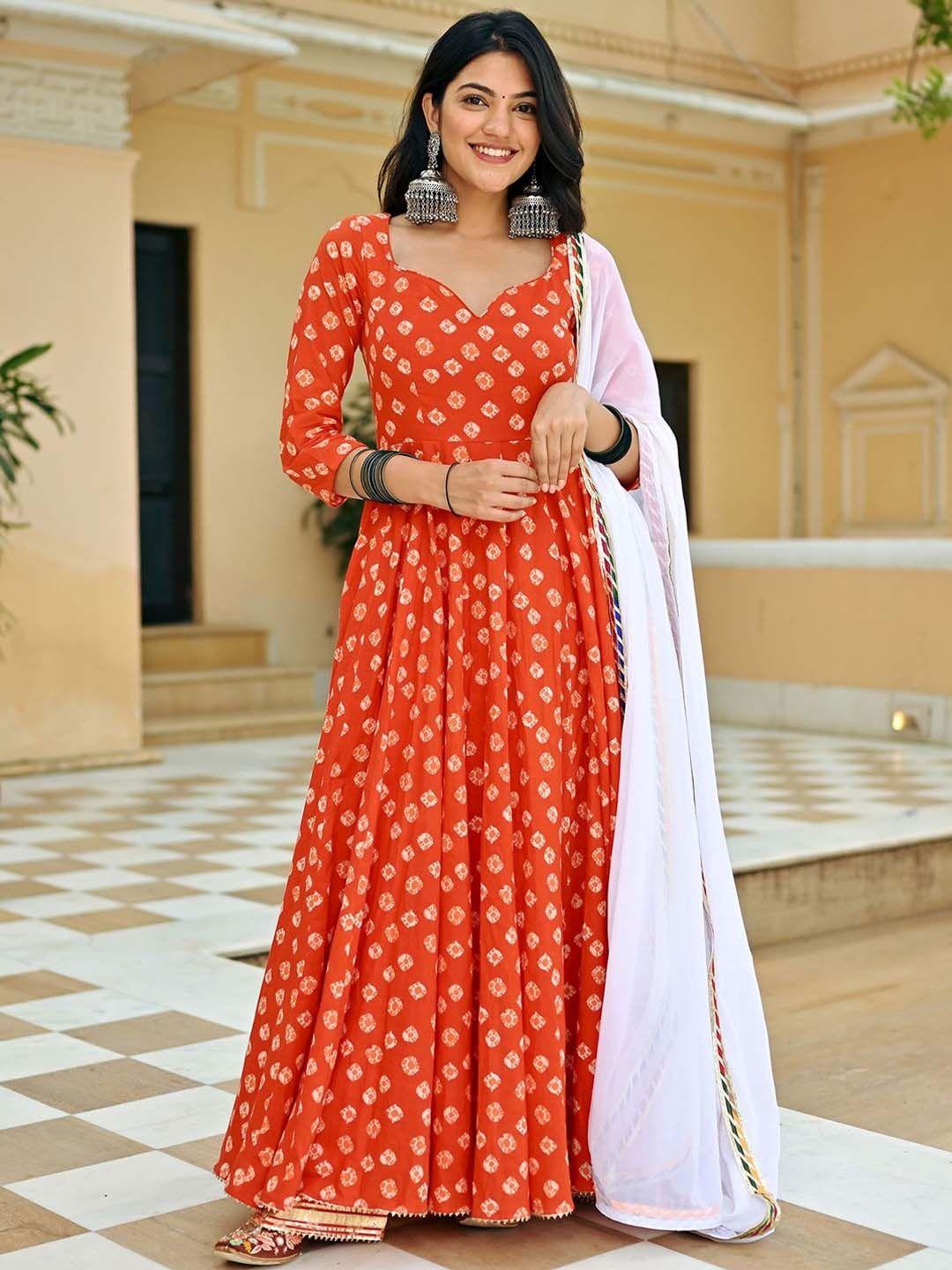 lavanya the label ethnic motifs printed regular pure cotton kurta & palazzos with dupatta