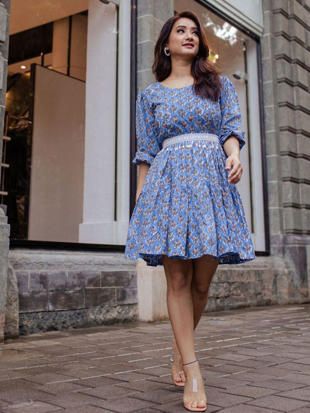 lavanya the label floral printed flared dress