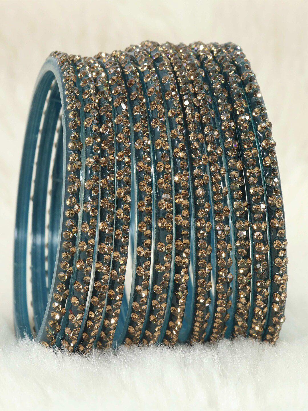 lavazza 12-pcs crystal-studded bangles