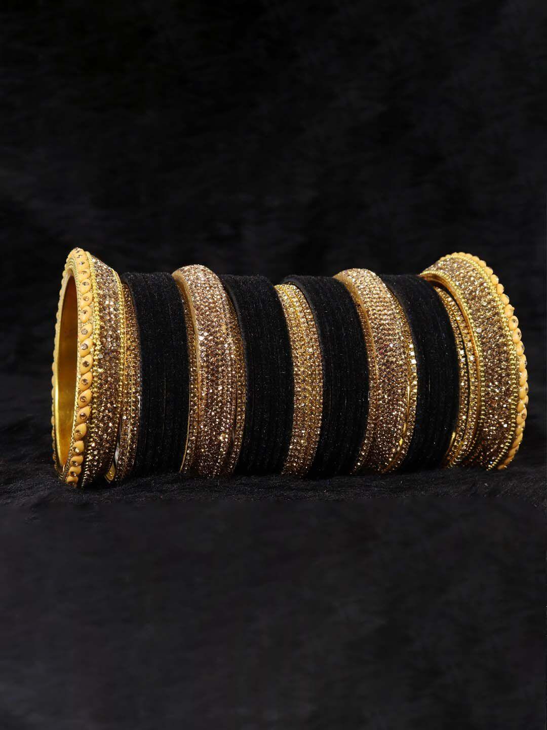 lavazza set of 80 crystal-studded chuda bangles