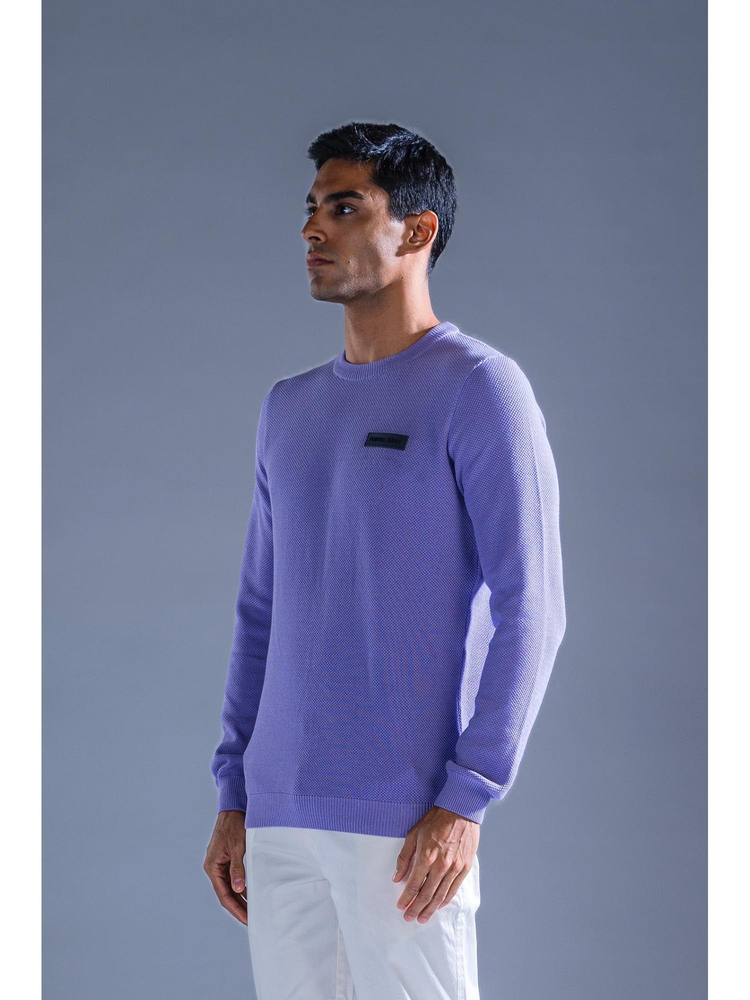 lavender cotton knit sweater classic sweater