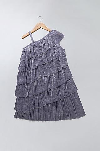 lavender embellished dress for girls