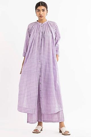 lavender handwoven cotton tunic