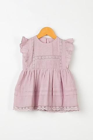 lavender organic cotton dress for girls
