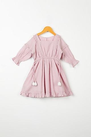 lavender ruffled dress for girls