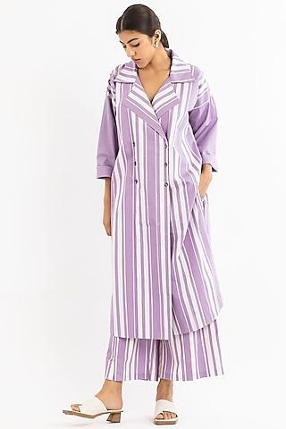 lavender cotton poplin tunic