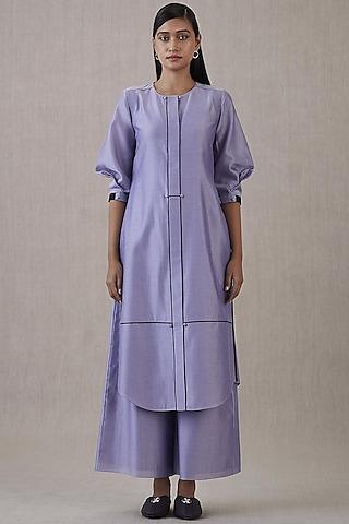 lavender embroidered tunic