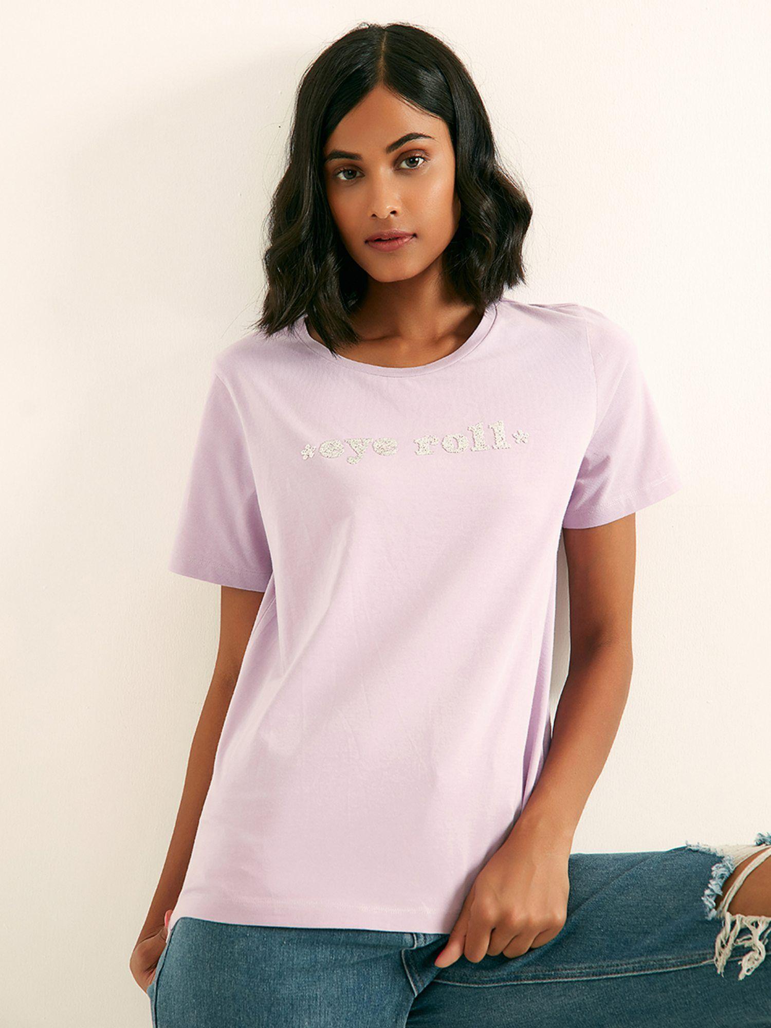 lavender eye roll tee