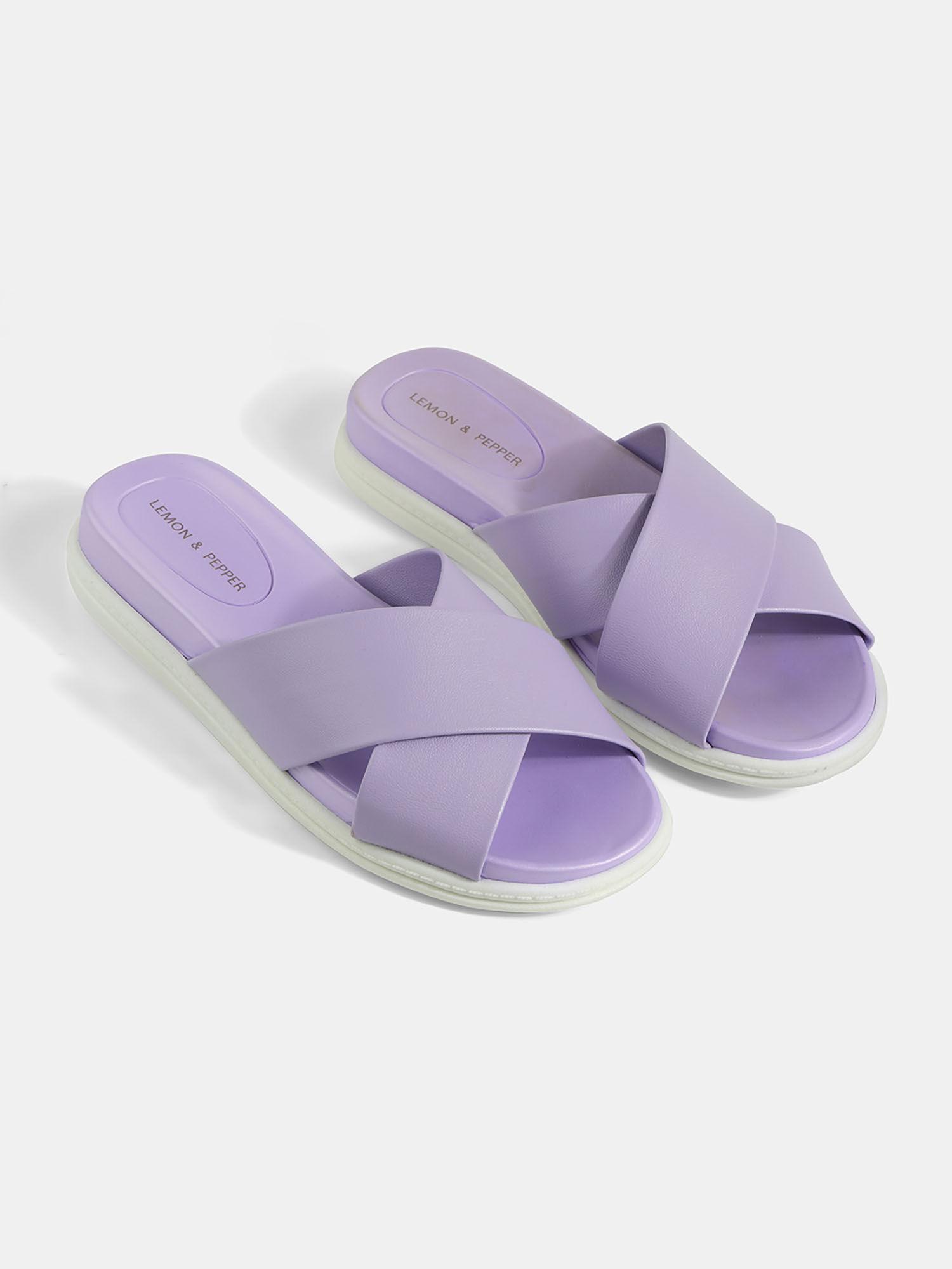 lavender flat solid slides