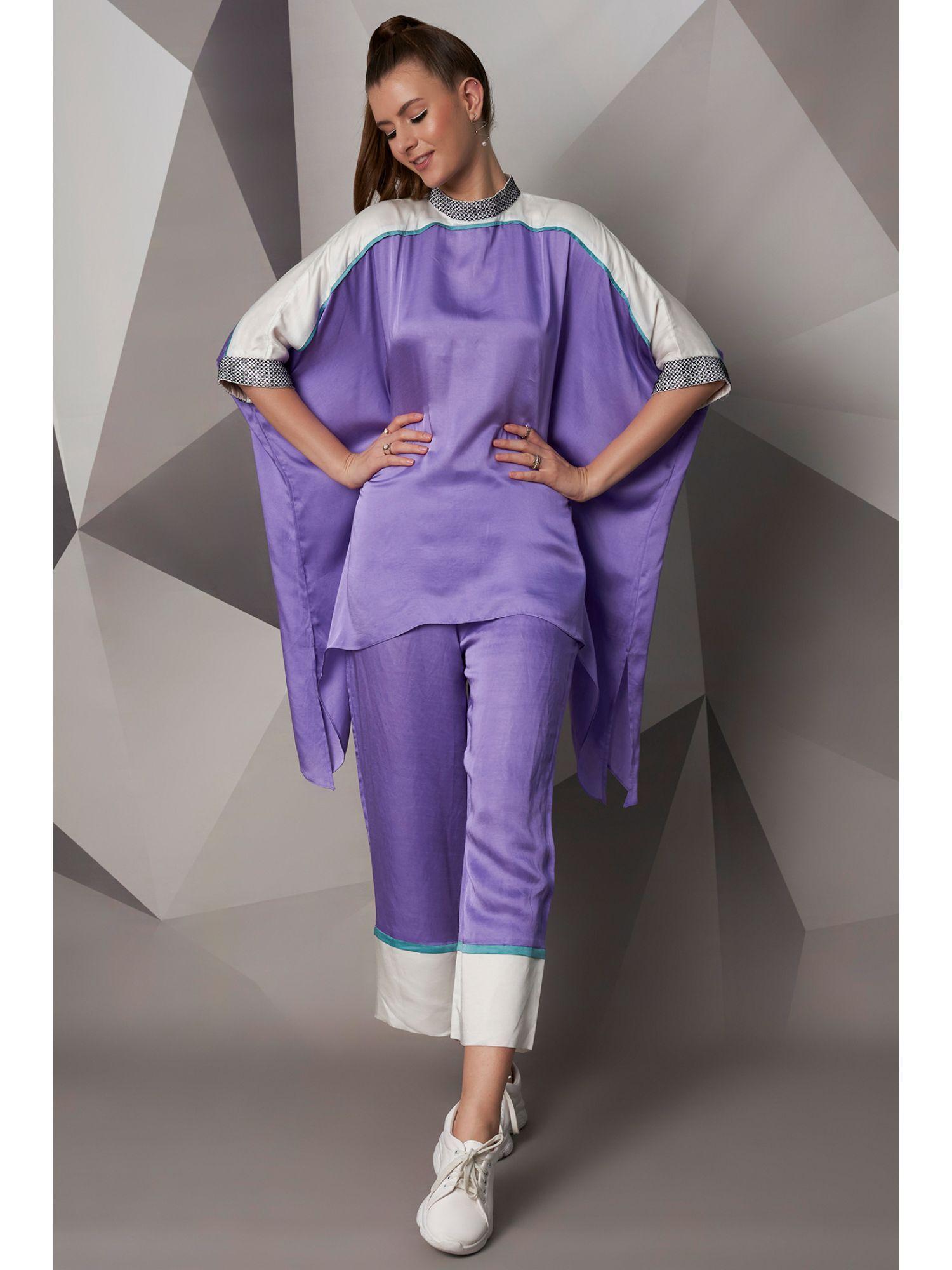 lavender modal satin co-ord (set of 2)