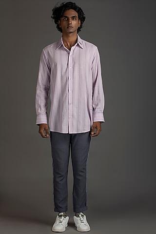 lavender patchwork shirt