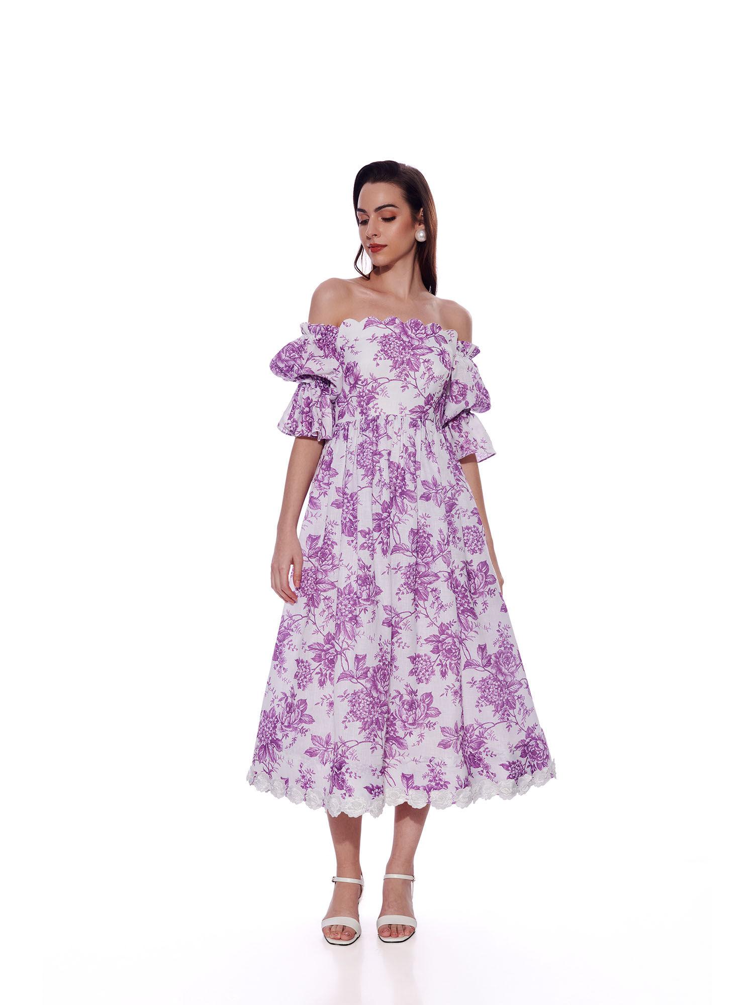 lavender rosa midi dress