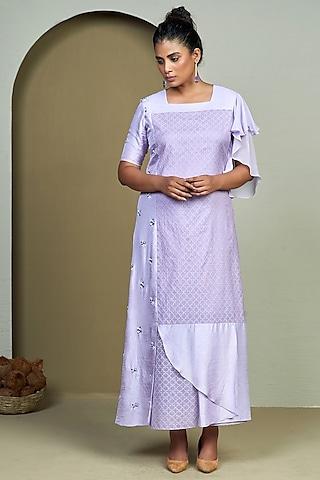 lavender silk tunic