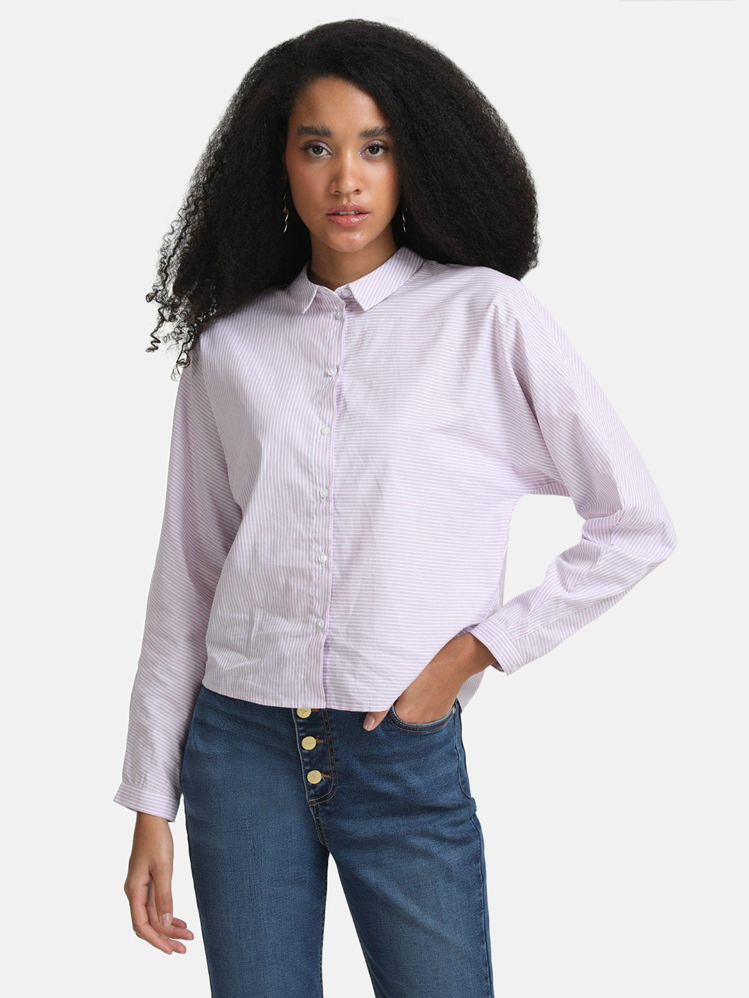 lavender stripe play shirt