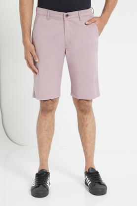 lavender summer comfort fit cotton stretch shorts - lavender