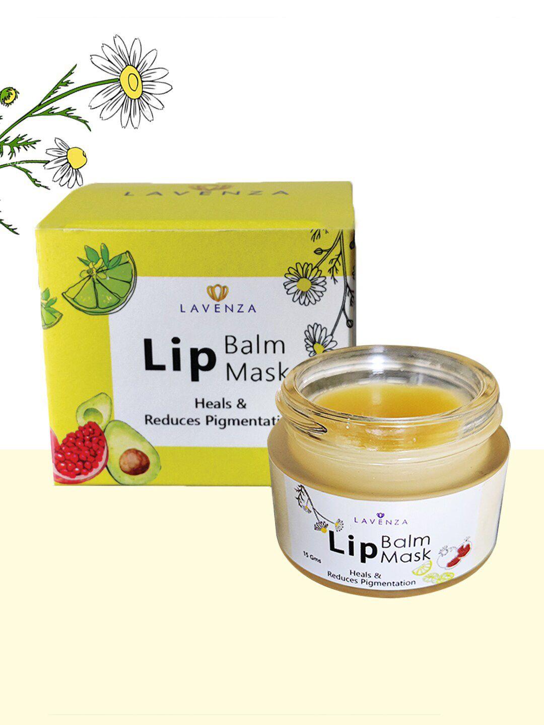 lavenza lip mask & balm with avocado & pomegranate - heals & reduces pigmentation - 15g