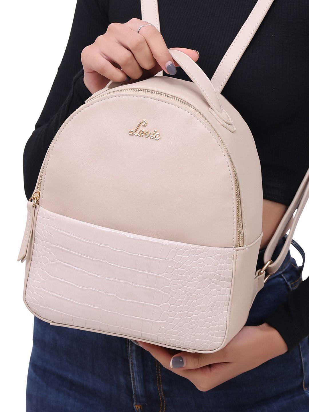 lavie beetle women cream-colored stylish backpack
