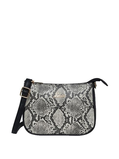 lavie black textured small sling handbag