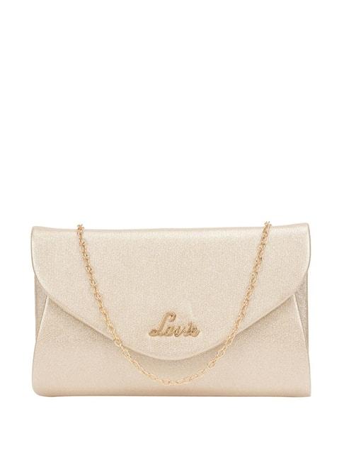 lavie charmy gold solid envelope clutch