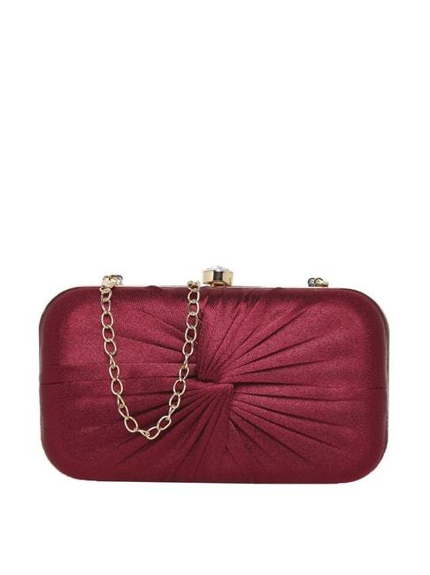 lavie-cheer-frame-maroon-synthetic-clutch