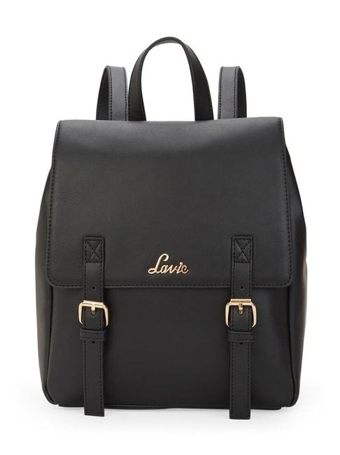 lavie oleo23 black solid large backpack