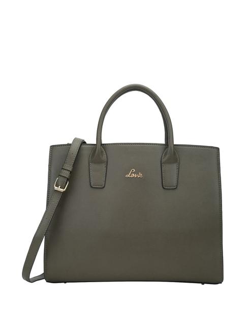 lavie olive solid large handbag